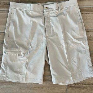 Greg Norman Performance NWT shorts size 36x10 tan cargo zip pocket #1